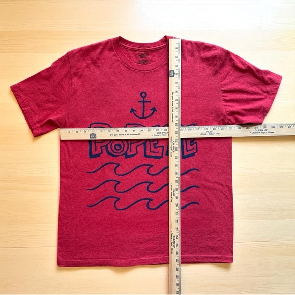 POPEYE Anchor Wave Graphic Tee – Red Short Sleeve – Large - Picture 5 of 6